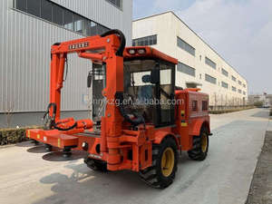 Déchiqueteuse de bois de chauffage diesel, fendeuse de bûches, débroussailleuse automotrice montée sur véhicule pour bandes centrales de talus routiers - Product Image 4
