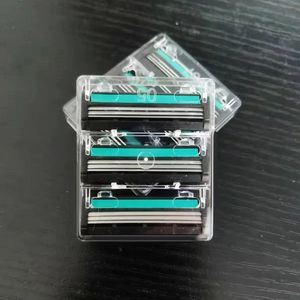 Manual Razor Triple Blade Stainless Steel For Men Face Shaving Green Three Layer - Product Image 1