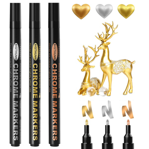 <span class=keywords><strong>Pennarello</strong></span> con Logo personalizzato 1.0mm cromato <span class=keywords><strong>pennarello</strong></span> <span class=keywords><strong>oro</strong></span> argento rame Art specchio cromato - Product Image 1