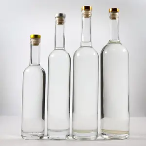 250Ml 375Ml 500Ml 700Ml 750Ml 1000Ml Botol Semangat Vodka Kaca Wiski Minuman Keras