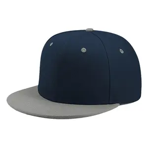 High Quality Embroidered Snapback Cap Sport Hat Brim 6 Panel Cotton Blank Plain Custom Logo Snapback Cap Hat