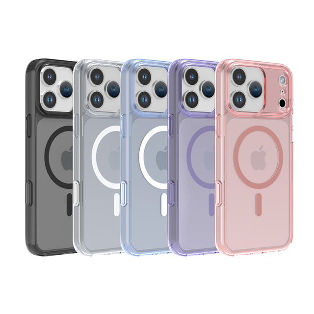 Transparent Phone Cases with Magnetic Biodegradable Shockproof Smart Phone case for iphone 17