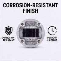 Marqueur de trottoir solaire LED réfléchissant double face IP68 couleur personnalisée pour le déviationnement du trafic