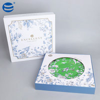 Lot de 20 assiettes en céramique de luxe imprimées de fleurs bleues avec tasse à thé et tasse à café service de vaisselle en porcelaine de Chine