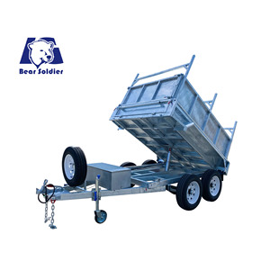 Remorque à benne basculante à double essieu de norme australienne, tailles personnalisables 8*5 et 10*6 pieds, remorque à benne basculante pour marchandises et utilitaires ATM3500kg - Product Image 1