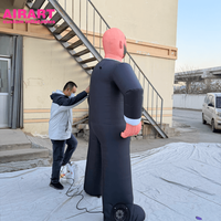 Homme gonflable de 2,4 m de haut pour la décoration de scène de mariage, fond, costume d'homme personnalisé, modèle gonflable