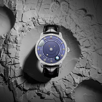 Reloj de negocios de alta gama para hombre, pulsera de lujo con caja de acero inoxidable y correa de cuero, reloj automático de acero inoxidable