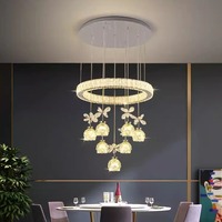 Lustre moderne minimaliste en cristal LED pour la maison, lumière nordique élégante, luxe personnalisé, créatif, bar, restaurant, chambre à coucher