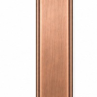 Poignée de porte en laiton massif à double rainure, quincaillerie longue en cuivre pour portes en verre, bois, hôtels, villas, portes commerciales - Vente en gros