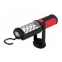 Lampe de travail portable à LED haute luminosité, fonctionnant sur piles, 28 LED, indice de protection IP44, base magnétique, crochet de suspension, lampe d'inspection pour garage