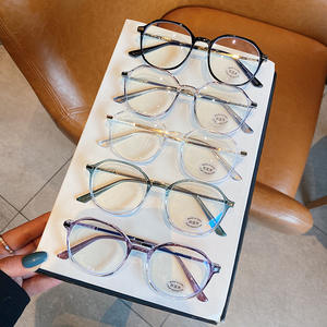 แว่นตากรองแสงสีฟ้าทรงกลมทันสมัยสำหรับผู้หญิงขนาดกลางป้องกันรังสียูวี เอซีเลนส์ดีไซน์ไม่สม่ำเสมอ L2 30085 - Product Image 2