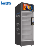 Máquina Expendedora Inteligente LERKE con Pantalla Publicitaria de 21 Pulgadas para Alimentos y Bebidas, Frutas, Microexpendedora Inteligente con Lector de Tarjetas