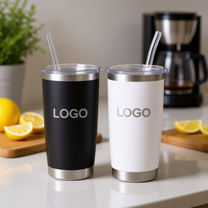 Hipdeer – Gobelet en verre transparent de 16 oz, double paroi, isolé sous vide, avec couvercle à paille, pour bière, vin, jus, thé, idéal pour les fêtes, durable - Product Image 2