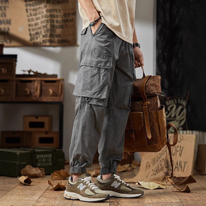 Pantaloni Jogger Stile Giapponese 100% Cotone per Uomo, Nuova Tendenza 2025, Multi-Tasca <span class=keywords><strong>Cargo</strong></span> Casual, Vestibilità Comoda, Sportivi, Leggeri, Taglia 6XL - Product Image 4