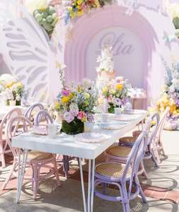 Chaise pour enfants en rotin moderne faite à la main - Durable et sûre pour les fêtes d'anniversaire des enfants, utilisation en cuisine et en extérieur, design léger - Product Image 6