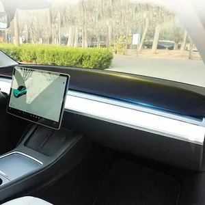 Accesorios interiores para coche, alfombrilla para salpicadero de coche, cubierta de silicona para salpicadero para Tesla 3/Y, alfombrilla antideslizante para parasol de coche de fondo