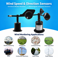Capteur de vitesse et de direction du vent IP65 résistant aux intempéries RS485 DC10-30V pour la surveillance météorologique et les grues de construction