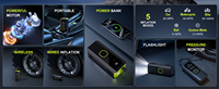 Multifunktionale Kompakte Kabellose Elektrische Tragbare Auto-Motorrad-Fahrrad-Luftpumpe 6000mAh Reifenfüller ABS-Material Modell AP02