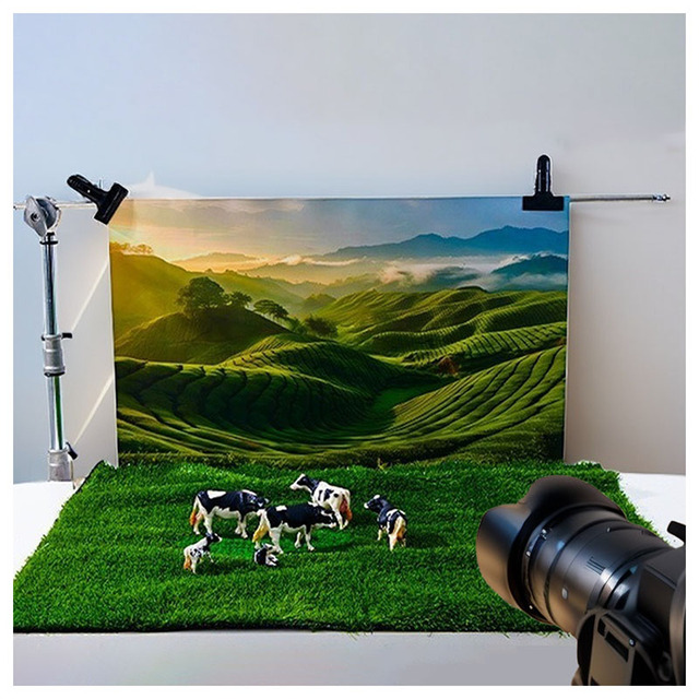 Spring Photography Backdrop 57*87cm 2sides Green Forest Grass Garden Park Landscape Decoration Photo Shoot Studio Background