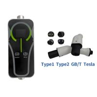Nouvelle station de recharge pour voiture électrique AC 32A Type 2, rapide, portable, IP54, contrôle par application, 7kW, 200-220V, cordon de 5 m, couleur personnalisable, garantie 3 ans