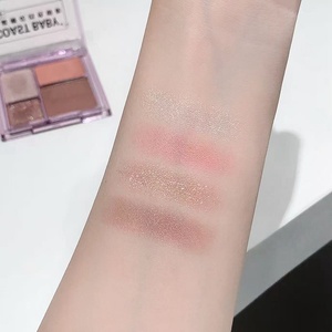 Palette de fards à paupières quatre couleurs OEM/ODM, texture mate sur le visage <span class=keywords><strong>sans</strong></span> poudre volante, la poudre est lisse et proche de la peau - Product Image 5