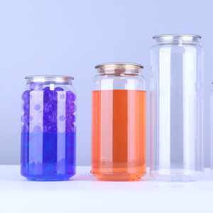 Bocaux transparents en PET pour noix avec couvercles à languette et gobelets jetables tendance sérigraphiés pour boissons (thé au lait) en gros - Product Image 3