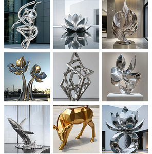 Scultura Moderna di <span class=keywords><strong>Ali</strong></span> d'Angelo in Acciaio Inossidabile con Stampa Serigrafica per Hotel e Parchi - Product Image 5