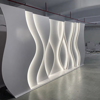 Toile de fond en PVC en forme de S de haute qualité avec éclairage LED blanc pour la décoration de mariage
