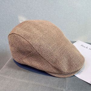 Meilleures ventes : Nouveau style de béret, casquette plate en jute, casquette gavroche, casquette Ivy personnalisable pour femmes et hommes, mode estivale, tenue décontractée et sportive - Product Image 2