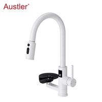trou tasse rondelle mat noir en acier inoxydable retirer pulvérisateur évier robinet de cuisine avec verre rinceur