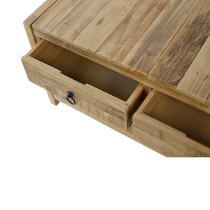 250052 gỗ rắn kết cấu mộc mạc phòng khách 2-ngăn kéo lưu trữ giao diện điều khiển Bảng - Product Image 4