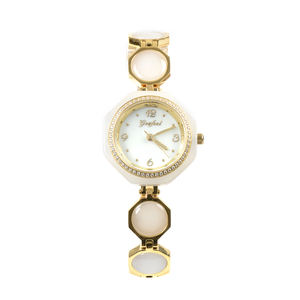 Reloj de Mujer de Jade Hetian de Diseño Retro, Casual, Verde y Blanco, Reloj de Pulsera Vintage para Damas - Product Image 4