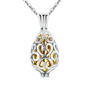 Kalung Guci Kremasi Berbentuk Tetesan Air Mata Dua Warna dari Baja Tahan Karat untuk Menyimpan Abu Hewan Peliharaan atau Manusia, Liontin Kenangan Memorial. - Product Image 6
