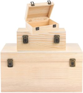 The Wooden Box Different Sizes Customized Wooden Gift Box Jewelry Storage Box DIY Wooden Craft Box
