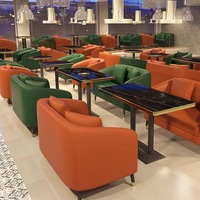 Ensemble de table à manger en acier inoxydable doré moderne et luxueux, facile à nettoyer, pour café, bistrot, bar, restaurants