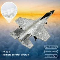 CQZNRC Fx520 SU35 Avion de chasse RC en mousse 2,4G avec télécommande, chargeur inclus, 4 canaux, prêt à voler pour débutants