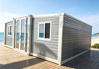 Maison conteneur préfabriquée pliable et extensible écologique pour les vacances, 20ft 30ft 40ft, isolée thermiquement, moderne, mobile, pour la plage