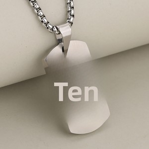 <span class=keywords><strong>Pendentif</strong></span> en acier inoxydable avec chaîne en bambou, style <span class=keywords><strong>militaire</strong></span> hip-hop personnalisé pour <span class=keywords><strong>homme</strong></span>, idéal pour les ventes transfrontalières. - Product Image 2