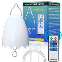 Motor para Molinillo de Viento Metálico con Control Remoto y Luces LED de 7 Colores, Alimentado por Energía Solar, Impermeable, Luz Nocturna Colgante 3D con Rotación Bidireccional