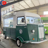 Marché Vintage Food Truck Offre Spéciale Moto Elote Rétro Food Bus Mobile Coffee Van Fast Food Kiosk Europe Lait Bacon Viande