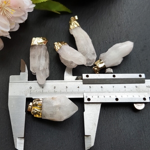 Natural <strong>Quartz</strong> Ice Cluster White Crystal Pendant Druzy <strong>Clear</strong> Raw Rough Stone Point Plated Unisex Jewellery <strong>Necklace</strong> - Product Image 4