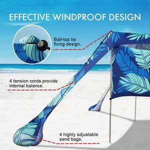Cool Portable Beach <span class=keywords><strong>Cabana</strong></span> Tent, Pop up Canopy con UPF50 + Parasol-Sombra ligera para exteriores con arena para <span class=keywords><strong>la</strong></span> <span class=keywords><strong>playa</strong></span> - Product Image 2
