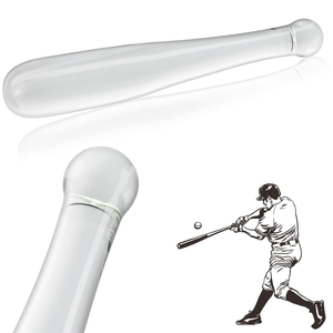 Dildo anal en verre, plug anal blanc, stimulation du point G et de la prostate, masturbation, étanche, baguette de baseball, jouet sexuel pour adultes hommes et femmes - Product Image 1