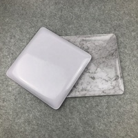 Grandes assiettes carrées en mélamine, pièces, bon marché, pour les restaurants