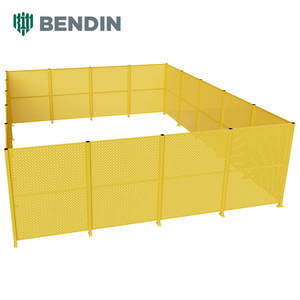 Barrière de sécurité industrielle modulaire en métal perforé pour la protection des machines en usine, atelier et la division des entrepôts - Product Image 6