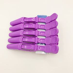 Pinzas de Pelo de Plástico con Logotipo Personalizado, Pinzas de Cocodrilo para Seccionar el Cabello, Accesorios para el Cabello, Pinzas de Cocodrilo Rosa Intenso para Peinar - Product Image 5