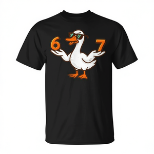 T-shirt Silly Goose 6 7 Meme Gen Alpha Slang Design, maglietta nera - Product Image 2