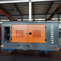 APCOM 20m3 20bar 700cfm compresseur d'air pour minage 20 bar 700 cfm compresseur d'air à vis pour moteur diesel avec 2 roues