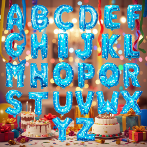 Juego de globos de letras de aluminio para decoración de fiestas, globos impresos personalizables, suministros para celebraciones de cumpleaños infantiles - Product Image 2