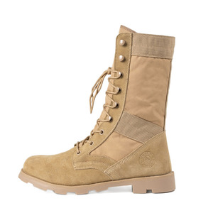 DFS815 Bottes de travail tactiques imperméables en cuir noir pour hommes, style outdoor, à lacets, durables, pour toutes les saisons - Product Image 3